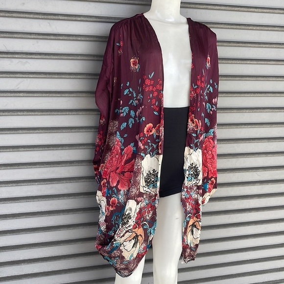 Time And Tru One Size Kimono Cardigan Top One Size - Picture 3 of 9